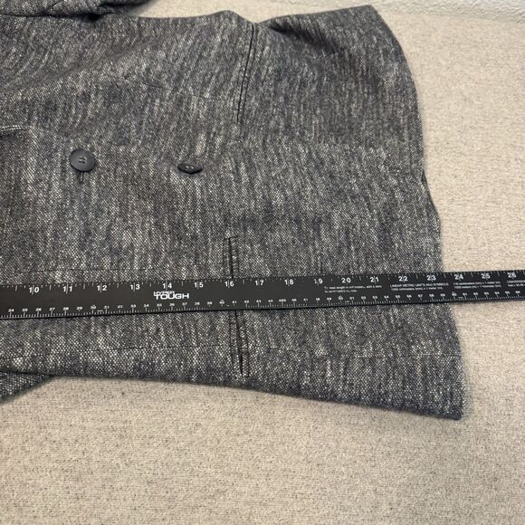 Theory Blazer Kiersten K Strategy Tweed Virgin Wool Gray 3/4 Sleeve Women 8 - Picture 7 of 11